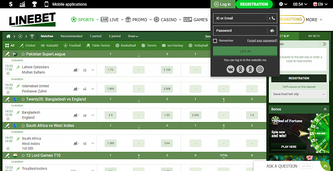 bet on your favorite casino games at linebet