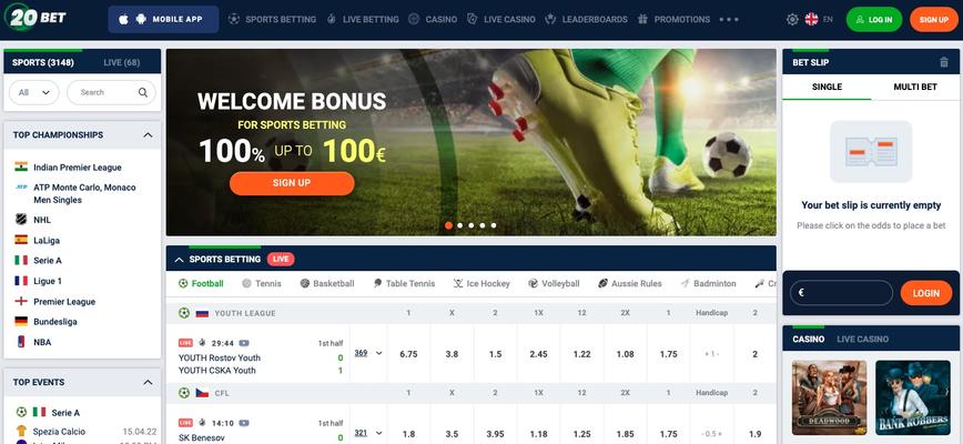20bet bonus bez depozytu